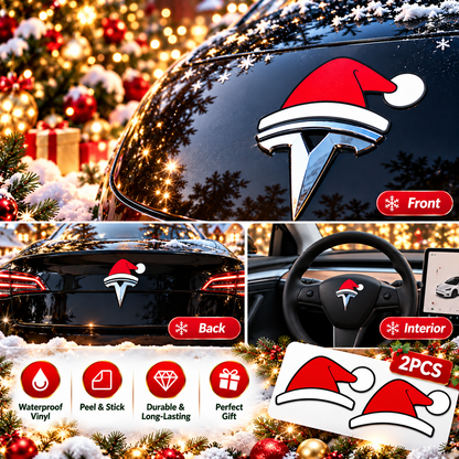 Christmas Santa Hat Car Decals