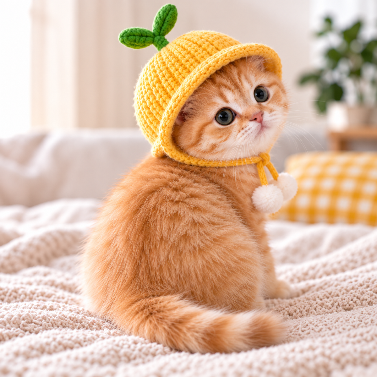 Little Sprout Pet Hat — Cozy Knitted Hat for Cats & Small Pets