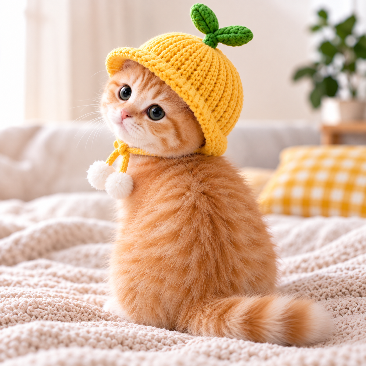 Little Sprout Pet Hat — Cozy Knitted Hat for Cats & Small Pets