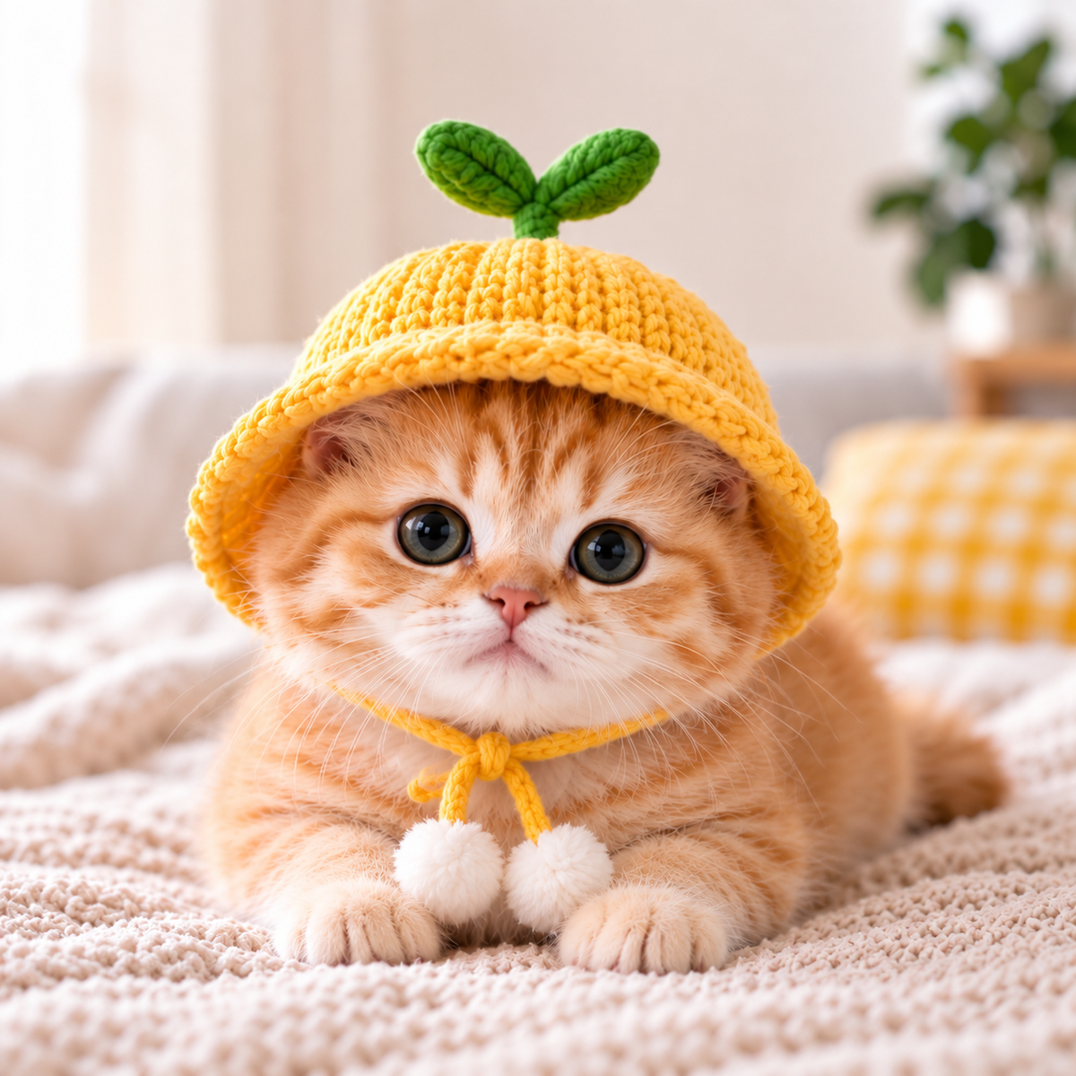 Little Sprout Pet Hat — Cozy Knitted Hat for Cats & Small Pets