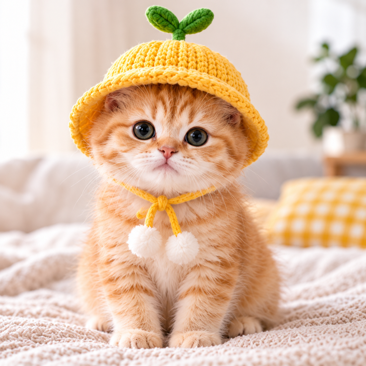 Little Sprout Pet Hat — Cozy Knitted Hat for Cats & Small Pets